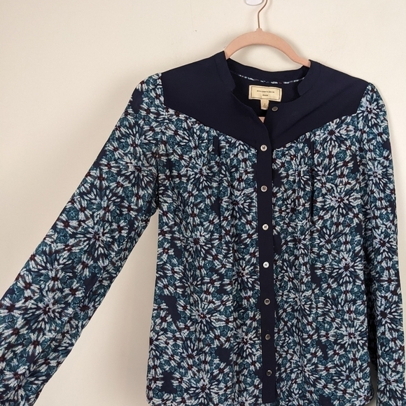 Anthropologie moulinette soeurs Silk Button down blouse - Picture 5 of 5